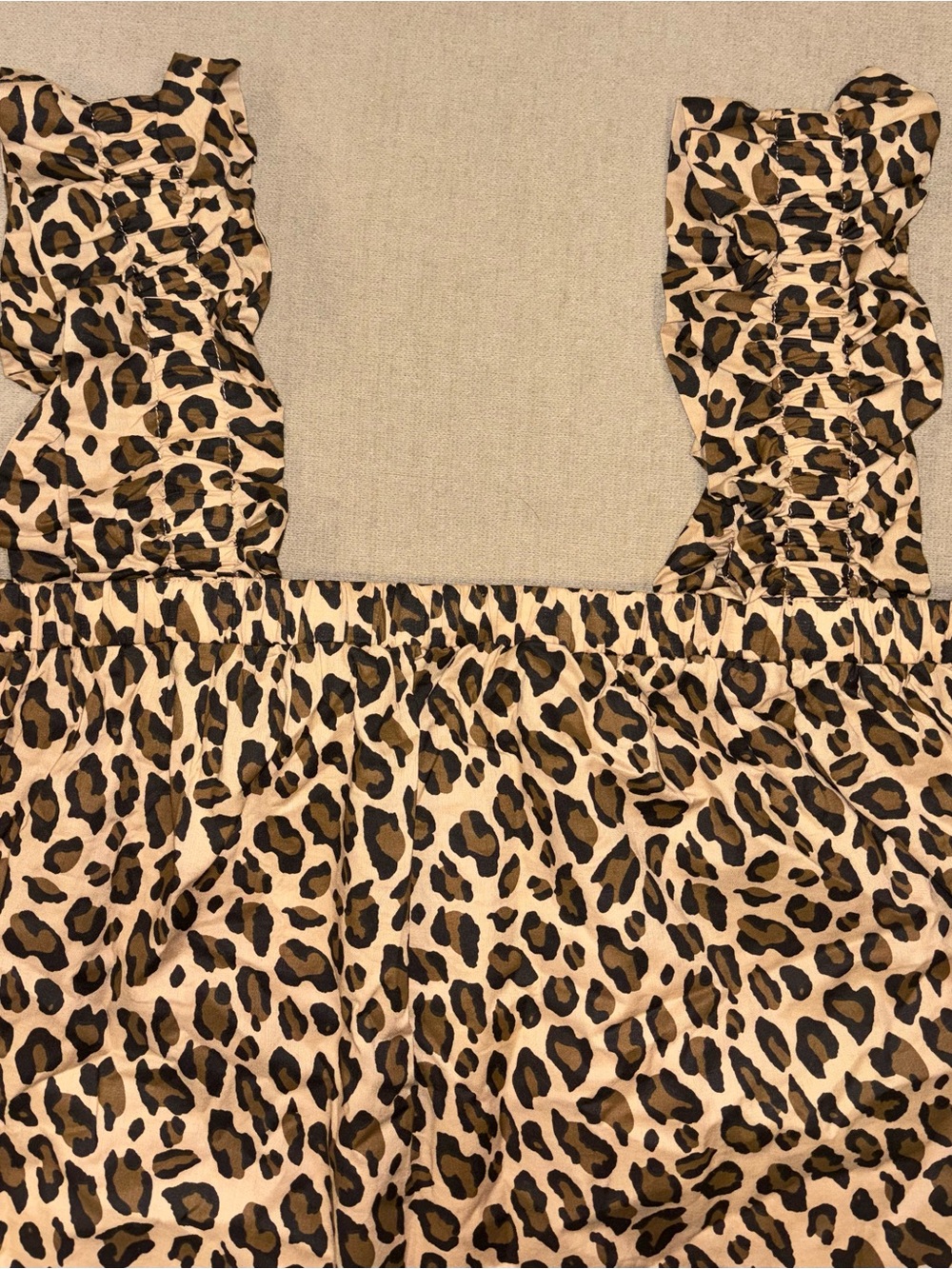 Leopard Print Ruffle Strap Tank Top - Picture 3 of 5